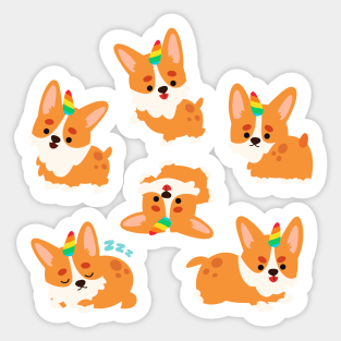 Corgi Puppies Sticker